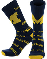 Michigan Wolverines Mayhem Crew Socks (Made in the USA)