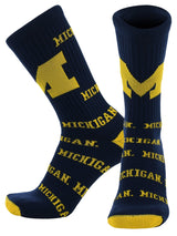 Michigan Wolverines Mayhem Crew Socks (Made in the USA)