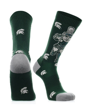 Michigan State Spartans Mayhem Crew Socks (Imported)