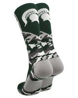 TCK socks Michigan State Spartans Camo Crew Socks