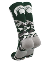 TCK socks Michigan State Spartans Camo Crew Socks