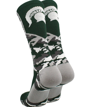 TCK socks Michigan State Spartans Camo Crew Socks