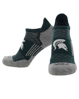 TCK socks Michigan State Spartans / Large Michigan State Spartans Tour No Show Tab Socks - Made in USA
