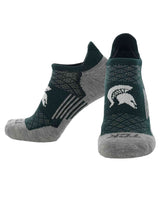 TCK socks Michigan State Spartans / Large Michigan State Spartans Tour No Show Tab Socks - Made in USA