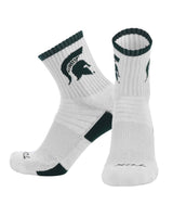 TCK socks Michigan State Spartans / Large TCK Michigan State Spartans Quarter Socks - Made in USA