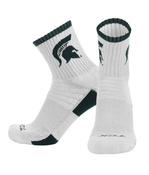 TCK socks Michigan State Spartans / Large TCK Michigan State Spartans Quarter Socks - Made in USA