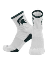 TCK socks Michigan State Spartans / Large TCK Michigan State Spartans Quarter Socks - Made in USA