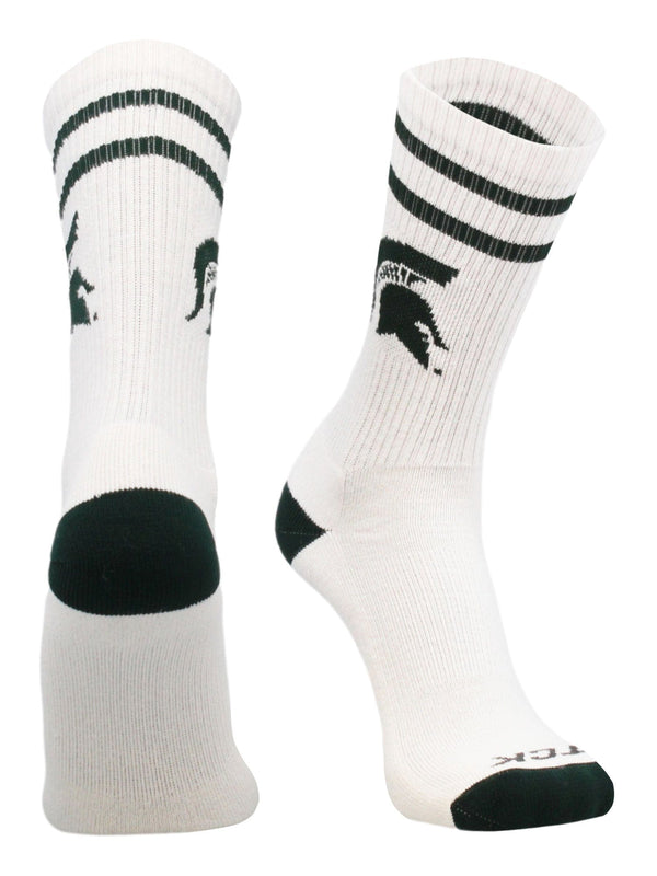 TCK socks Michigan State Spartans / Large Vintage Michigan State Spartans Socks NCAA Socks For Men and Womens Soft Cotton Sock