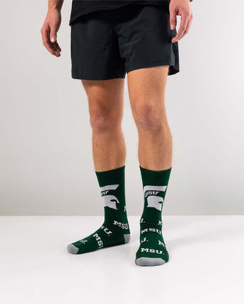 TCK socks Michigan State Spartans Mayhem Crew Socks (Made in USA)