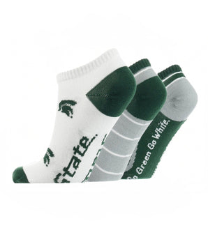 TCK socks Michigan State Spartans No Show Socks Full Field 3 Pack