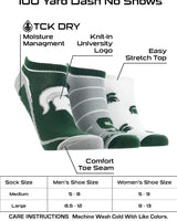 TCK socks Michigan State Spartans No Show Socks Full Field 3 Pack