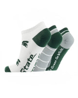 TCK socks Michigan State Spartans No Show Socks Full Field 3 Pack