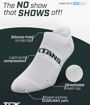 TCK socks Michigan State Spartans / One Size TCK Michigan State Spartans No Show Liner Socks (3-Pack)