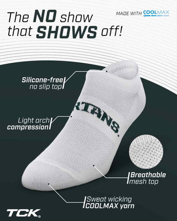 TCK socks Michigan State Spartans / One Size TCK Michigan State Spartans No Show Liner Socks (3-Pack)
