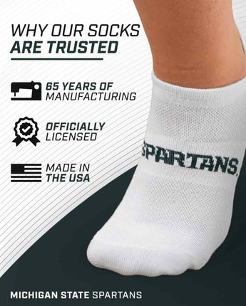 TCK socks Michigan State Spartans / One Size TCK Michigan State Spartans No Show Liner Socks (3-Pack)