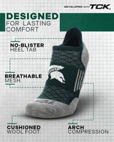 TCK socks Michigan State Spartans Tour No Show Tab Socks - Made in USA