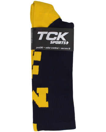 TCK socks Michigan Wolverines Baseline Crew USA Made
