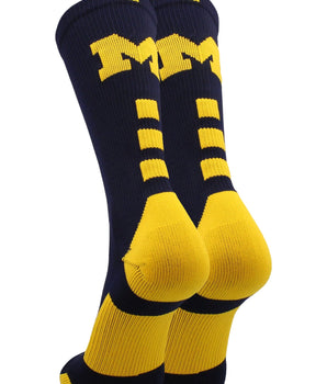 TCK socks Michigan Wolverines Baseline Crew USA Made