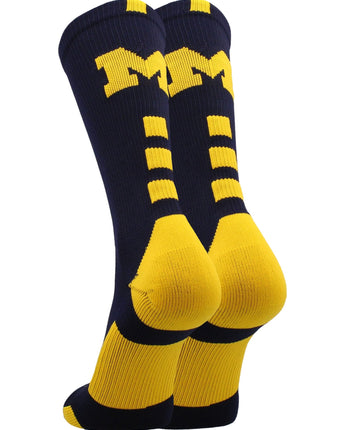 TCK socks Michigan Wolverines Baseline Crew USA Made