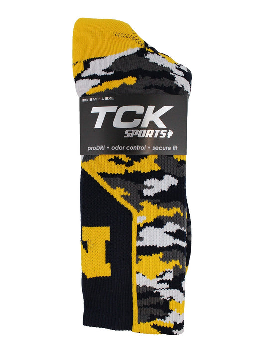 TCK socks Michigan Wolverines Camo Crew Socks