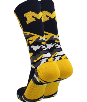 TCK socks Michigan Wolverines Camo Crew Socks