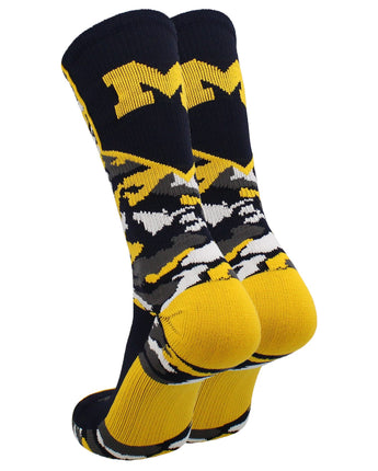 TCK socks Michigan Wolverines Camo Crew Socks