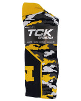 TCK socks Michigan Wolverines Camo Crew Socks