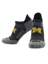 TCK socks Michigan Wolverines / Large Michigan Wolverines Tour No Show Tab Socks - Made in USA
