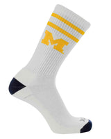 NCAA Vintage College Striped Socks - Michigan Wolverines (Large)