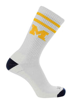 NCAA Vintage College Striped Socks - Michigan Wolverines (Large)