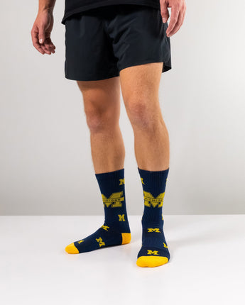 Michigan Wolverines Mayhem Crew Socks (Imported)