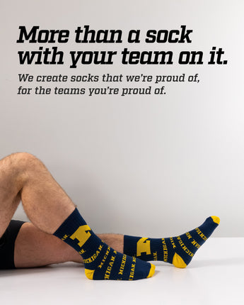 Michigan Wolverines Mayhem Crew Socks (Made in the USA)