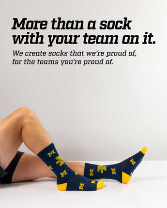 TCK socks Michigan Wolverines Mayhem Crew Socks (Imported)