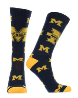 TCK socks Michigan Wolverines Mayhem Crew Socks (Imported)