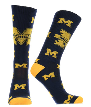TCK socks Michigan Wolverines Mayhem Crew Socks (Imported)
