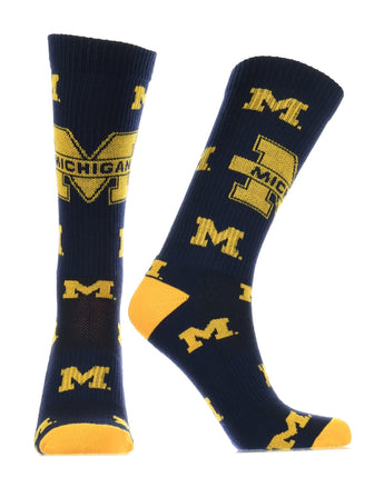 TCK socks Michigan Wolverines Mayhem Crew Socks (Imported)