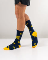 TCK socks Michigan Wolverines Mayhem Crew Socks (Imported)
