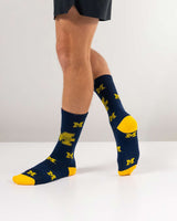TCK socks Michigan Wolverines Mayhem Crew Socks (Imported)
