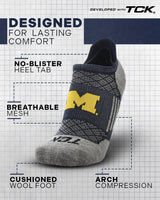 TCK socks Michigan Wolverines No Show Tour Socks