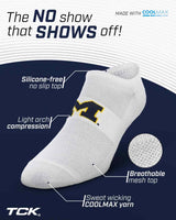 TCK socks Michigan Wolverines / One Size TCK Michigan Wolverines No Show Liner Socks (3-Pack)