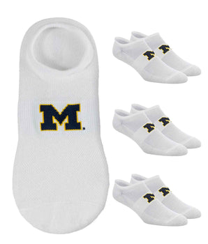 TCK socks Michigan Wolverines / One Size TCK Michigan Wolverines No Show Liner Socks (3-Pack)