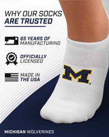 TCK socks Michigan Wolverines / One Size TCK Michigan Wolverines No Show Liner Socks (3-Pack)