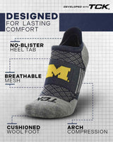 TCK socks Michigan Wolverines Tour No Show Tab Socks - Made in USA