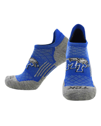 Middle Tennessee Blue Raiders No Show Tour Socks - Made in USA