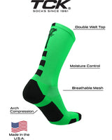 TCK socks Midline Lacrosse Logo Crew Socks
