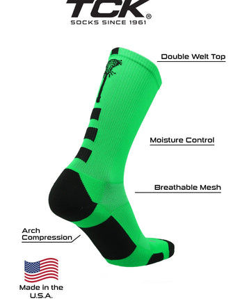 TCK socks Midline Lacrosse Logo Crew Socks