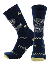 TCK socks Midshipmen Navy/Vegas Gold / Large Navy Midshipmen Mayhem Crew Socks (Made in USA)