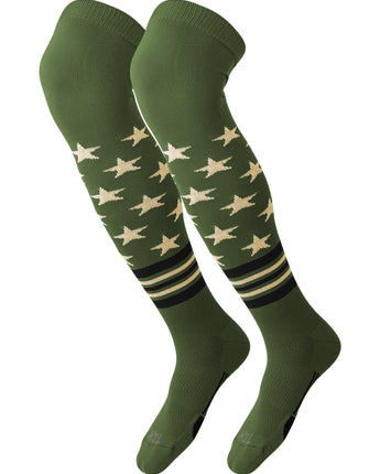 TCK socks Military Green/Vegas Gold/Black / Small TCK Freedom Dugout Stars and Stripes OTK Baseball & Softball Socks - USA Made