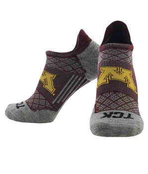 TCK socks Minnesota Golden Gophers / Large Minnesota Golden Gophers Tour No Show Tab Socks - Made in USA