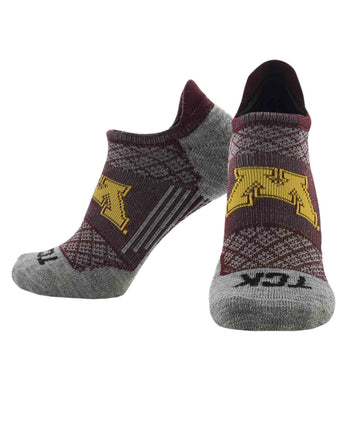 TCK socks Minnesota Golden Gophers / Large Minnesota Golden Gophers Tour No Show Tab Socks - Made in USA